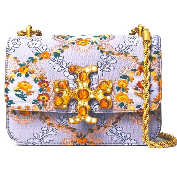 Tory Burch Handbags - ✨Tory Burch Eleanor brocade suede embellished shoulder bag crossbody
